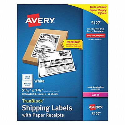 Shipping Labels White PK100 MPN:5127