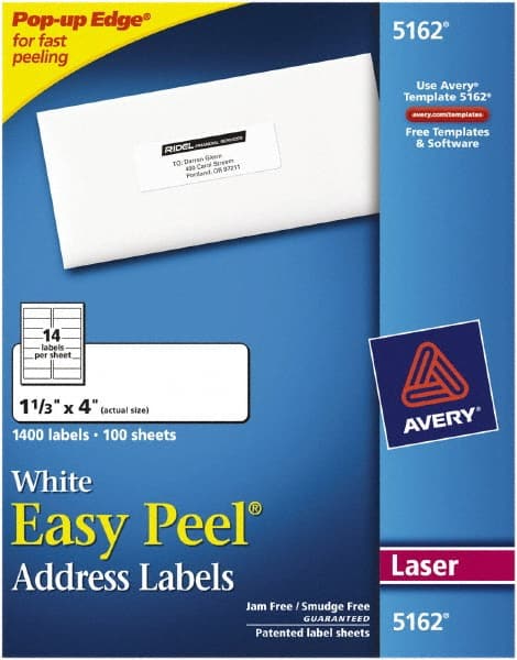 Label Maker Label: White, Paper, 4