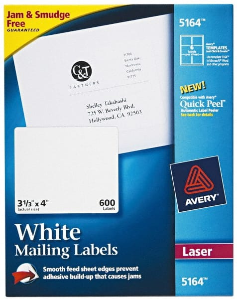 Label Maker Label: White, Paper, 4