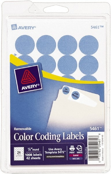 Label Maker Label: Light Blue, Paper, 3/4