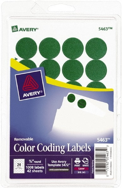 Label Maker Label: Green, Paper, 3/4