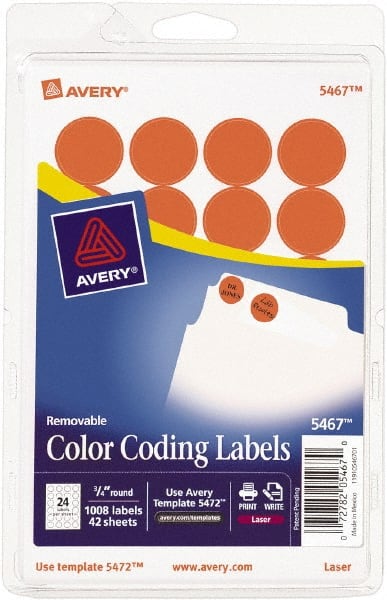 Label Maker Label: Neon Red, Paper, 3/4