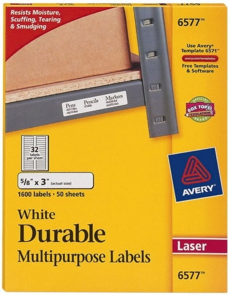 Label Maker Label: White, Paper, 3