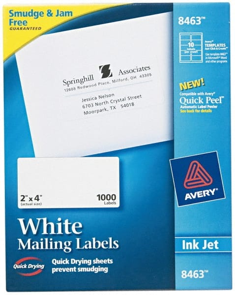 Label Maker Label: White, Paper, 4