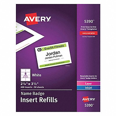 Name Tag Refills PK50 MPN:5390