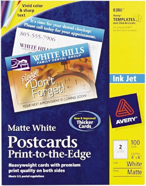 Inkjet Postcard: 100 Sheets MPN:08386