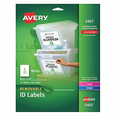 Laser Labels White PK25 MPN:6465