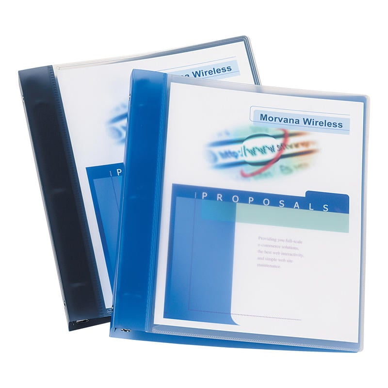 Avery Flexible View 3 Ring Binder, 1in Round Rings, Blue, 1 Binder (Min Order Qty 13) MPN:17675