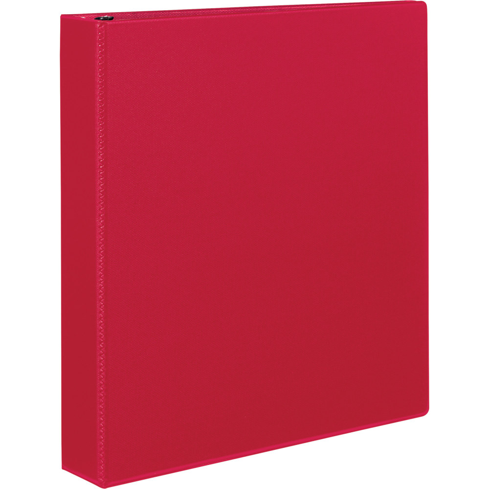 Avery Durable 3-Ring Binder With EZ-Turn Rings, 1 1/2in D-Rings, 45% Recycled, Red (Min Order Qty 7) MPN:27202