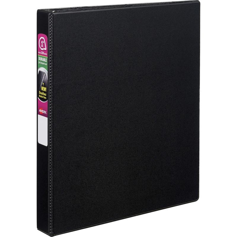 Avery Durable 3-Ring Binder With EZ-Turn Rings, 1in D-Rings, 42% Recycled, Black (Min Order Qty 12) MPN:27250