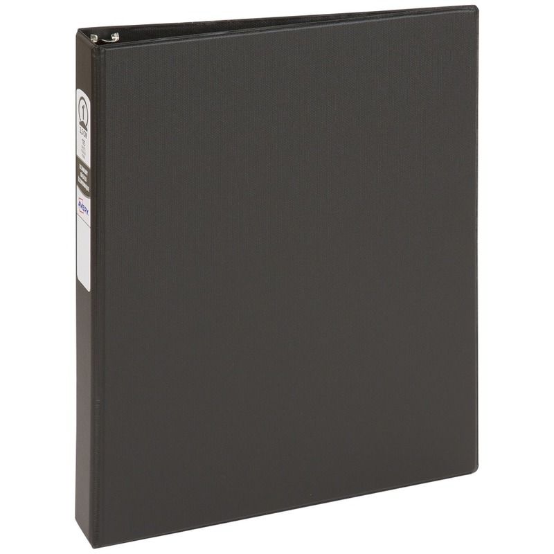 Avery Economy 3-Ring Binder, 1in Round Rings, Black (Min Order Qty 23) MPN:3301