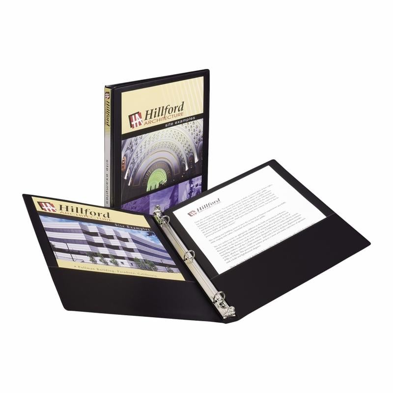 Avery Economy View 3-Ring Binder, 1/2in Round Rings, Black (Min Order Qty 19) MPN:5705