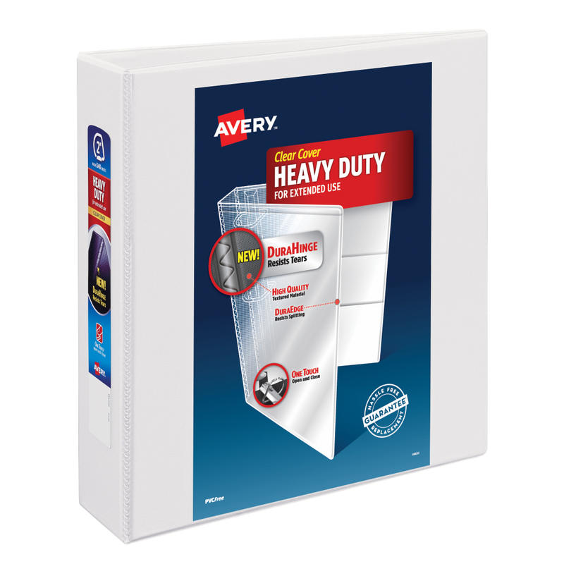 Avery Heavy-Duty View 3 Ring Binder, 2in One Touch EZD Rings, White, 1 Binder (Min Order Qty 7) MPN:79192