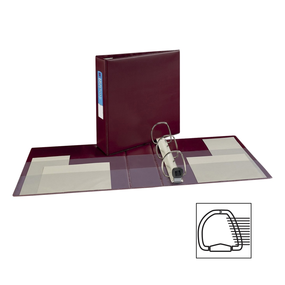 Avery Heavy-Duty 3-Ring Binder With Locking One-Touch EZD Rings, 3in D-Rings, 45% Recycled, Maroon (Min Order Qty 4) MPN:79363