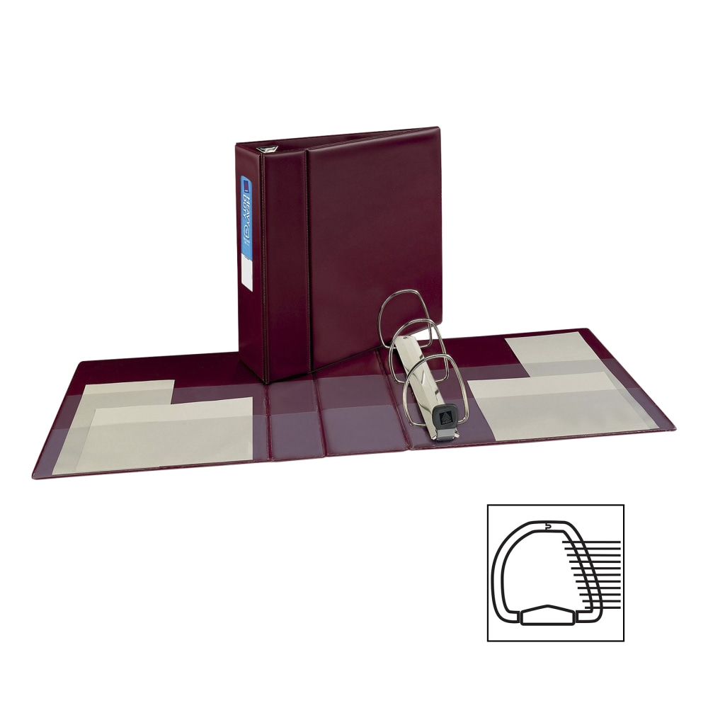 Avery Heavy-Duty 3-Ring Binder With Locking One-Touch EZD Rings, 4in D-Rings, 45% Recycled, Maroon (Min Order Qty 3) MPN:79364