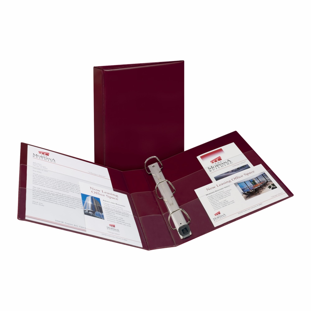 Avery Heavy-Duty 3-Ring Binder With Locking One-Touch EZD Rings, 5in D-Rings, 45% Recycled, Maroon (Min Order Qty 2) MPN:79366