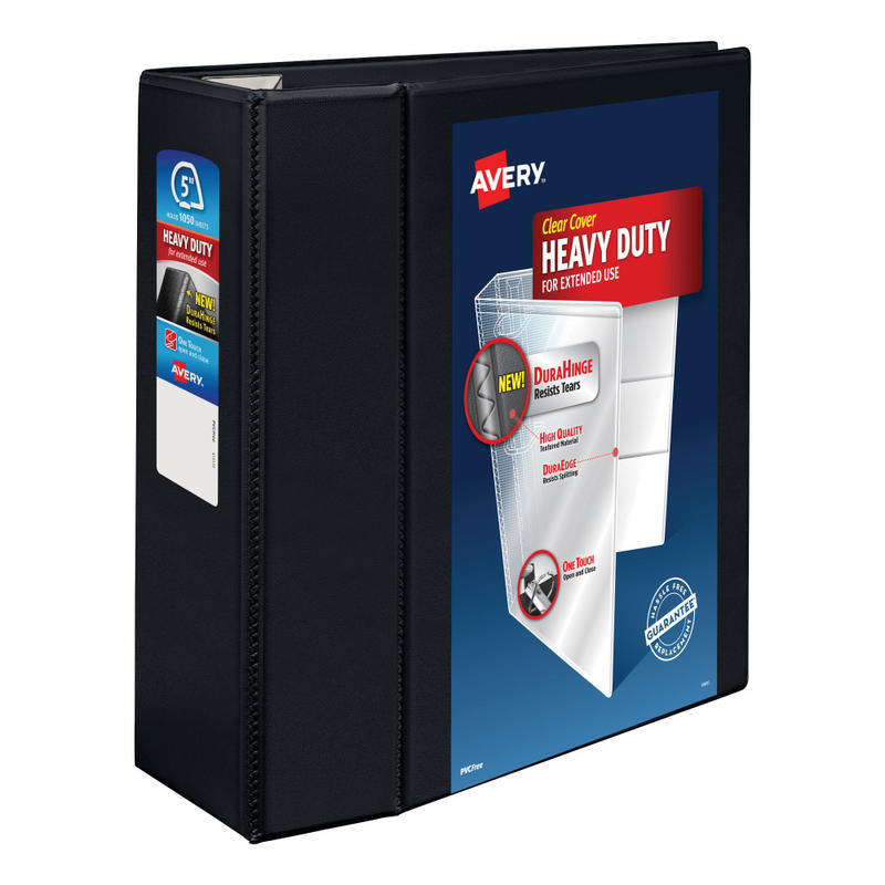 Avery Heavy-Duty View 3 Ring Binder, 5in One Touch EZD Rings, Black, 1 Binder (Min Order Qty 4) MPN:79606