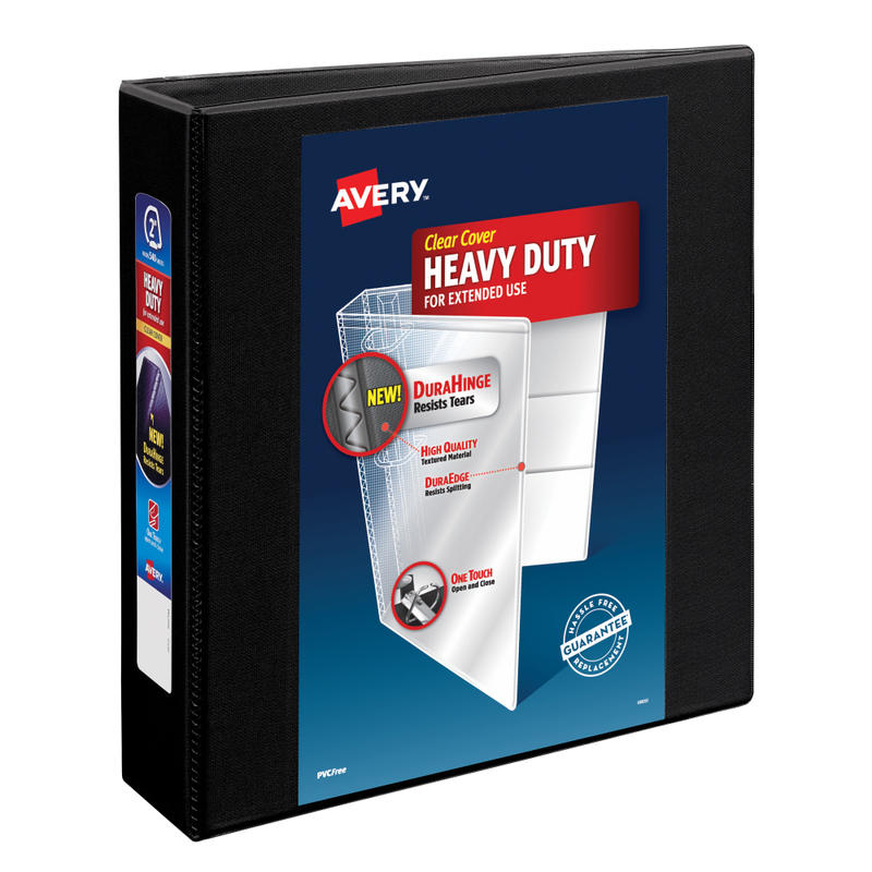 Avery Heavy-Duty View 3 Ring Binder, 2in One Touch Slant Rings, Black, 1 Binder (Min Order Qty 4) MPN:79692