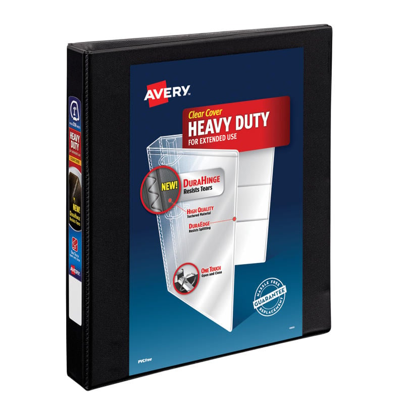 Avery Heavy-Duty View Binder, 1in One-Touch EZD Rings, Black, 1 Binder (Min Order Qty 9) MPN:79699