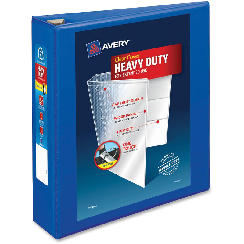 Avery Heavy-Duty View 3-Ring Binder With Locking One-Touch EZD Rings, 2in D-Rings, 39% Recycled, Pacific Blue (Min Order Qty 4) MPN:79778