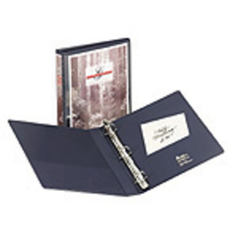 Avery Heavy-Duty View 3 Ring Binder, 1in One Touch EZD Rings, Navy Blue, 1 Binder (Min Order Qty 6) MPN:79809