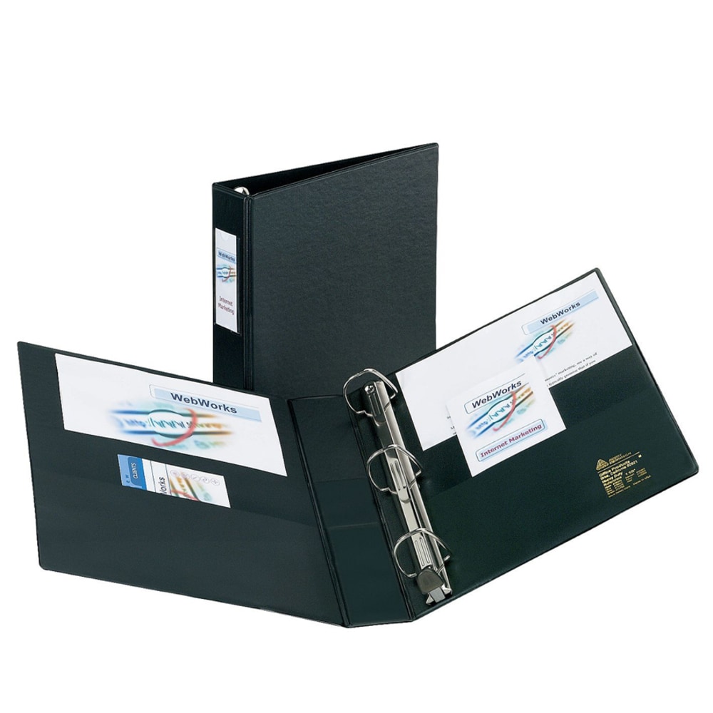 Avery Heavy-Duty 3-Ring Binder With Locking One-Touch EZD Rings, 1 1/2in D-Rings, Black (Min Order Qty 5) MPN:79991