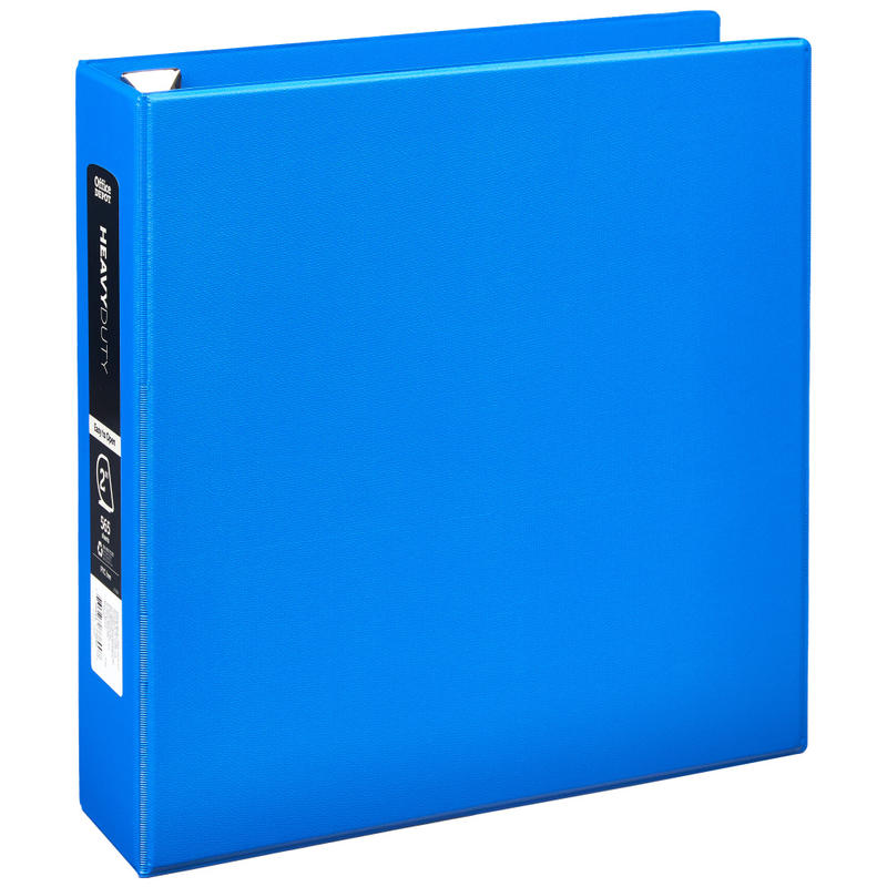 Office Depot Heavy-Duty 3-Ring Binder, 2in D-Rings, 49% Recycled, Blue (Min Order Qty 15) MPN:OD03055