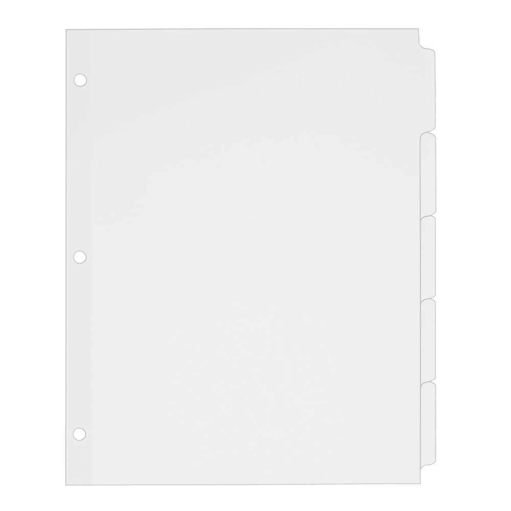 Avery Plain Tab Write-On Dividers, 8 1/2in x 11in, White Dividers/White Tabs, 5-Tab, Box Of 36 (Min Order Qty 3) MPN:11506