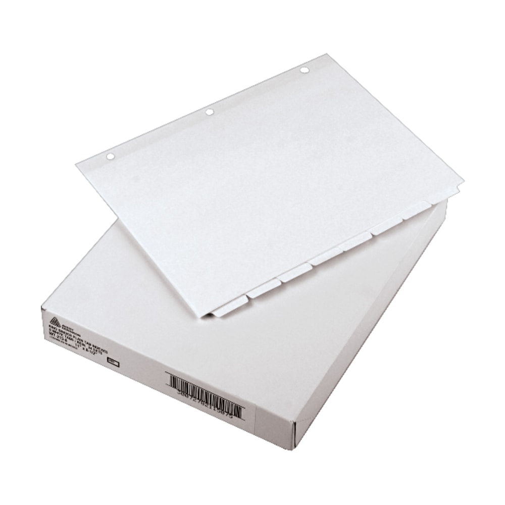 Avery Plain Tab Write-On Dividers, 8 1/2in x 11in, White, 8-Tab, Case Of 24 (Min Order Qty 3) MPN:11507