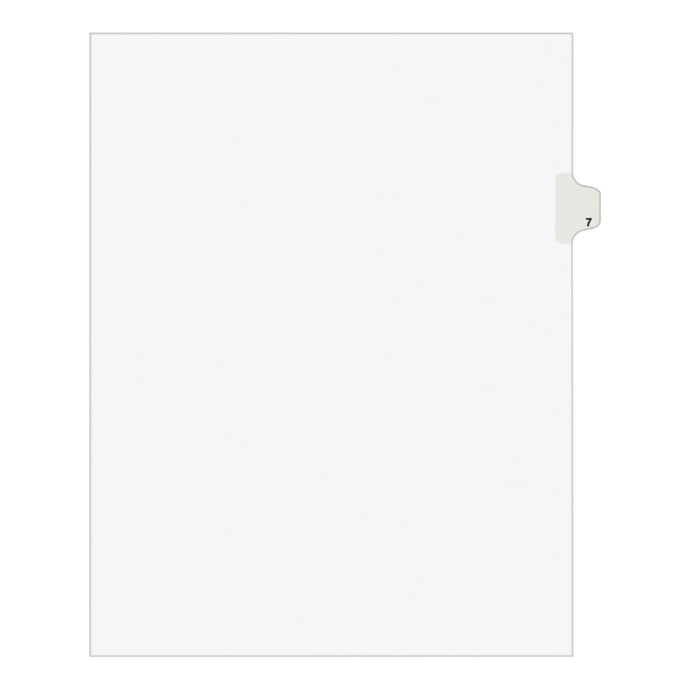 Avery Individual Legal Dividers Avery Style, Letter Size, Side Tab #7, Pack Of 25 (Min Order Qty 14) MPN:11917