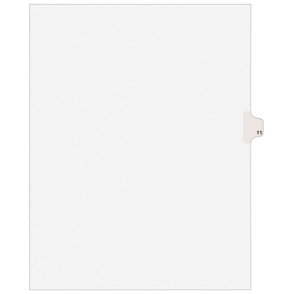 Avery Individual Legal Dividers Avery Style, Letter Size, Side Tab #11, Pack Of 25 (Min Order Qty 13) MPN:11921