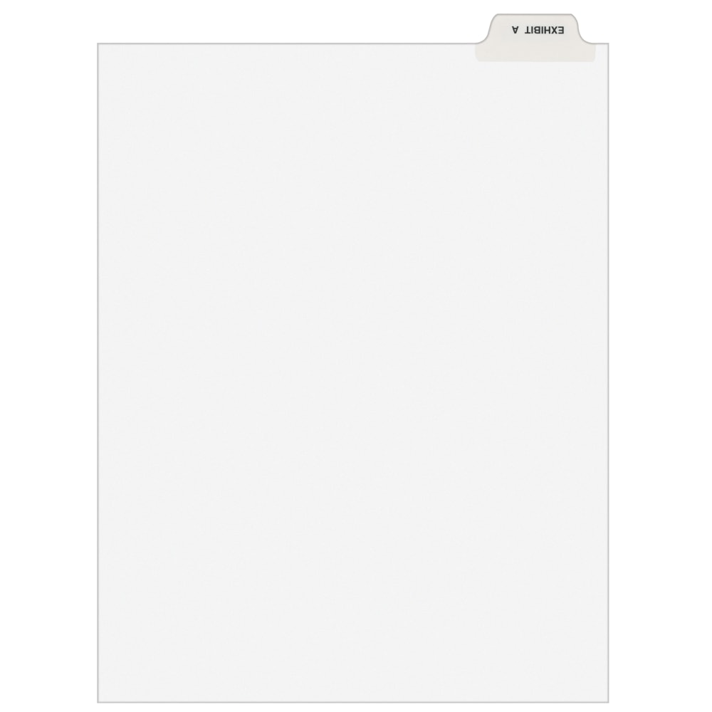 Avery Individual Legal Dividers Avery Style, Bottom Tab, 8 1/2in x 11in, EXHIBIT A, Pack Of 25 (Min Order Qty 11) MPN:11940