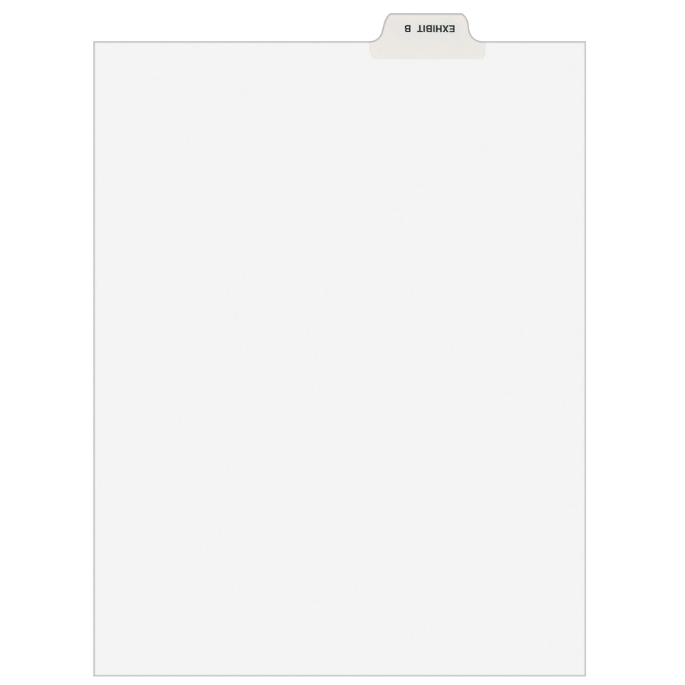 Avery Individual Legal Dividers Avery Style, Bottom Tab, 8 1/2in x 11in,  EXHIBIT B, Pack Of 25 (Min Order Qty 11) MPN:11941