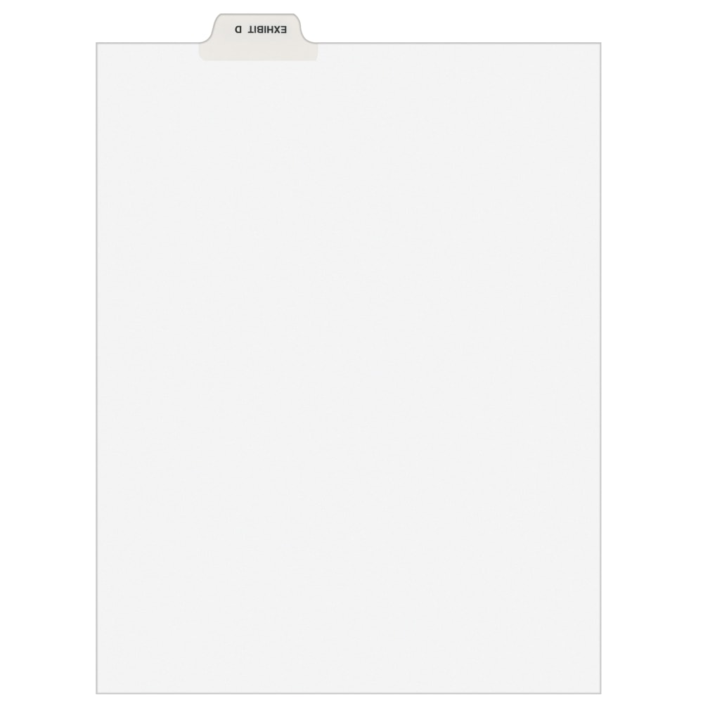 Avery Individual Legal Dividers Avery Style, Bottom Tab, 8 1/2in x 11in, EXHIBIT D, Pack Of 25 (Min Order Qty 12) MPN:11943