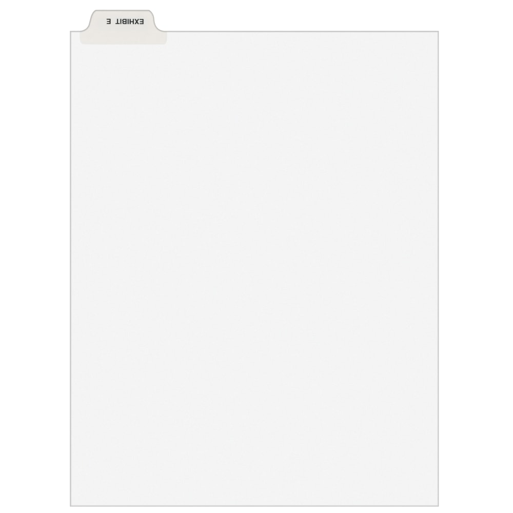 Avery Individual Legal Dividers Avery Style, Bottom Tab, 8 1/2in x 11in, EXHIBIT E, Pack Of 25 (Min Order Qty 13) MPN:11944