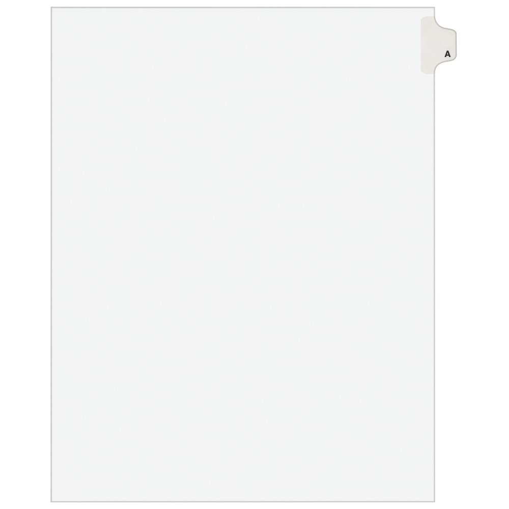 Avery Individual Legal Dividers Avery Style, Letter Size, Side Tab A, Pack Of 25 (Min Order Qty 12) MPN:1401