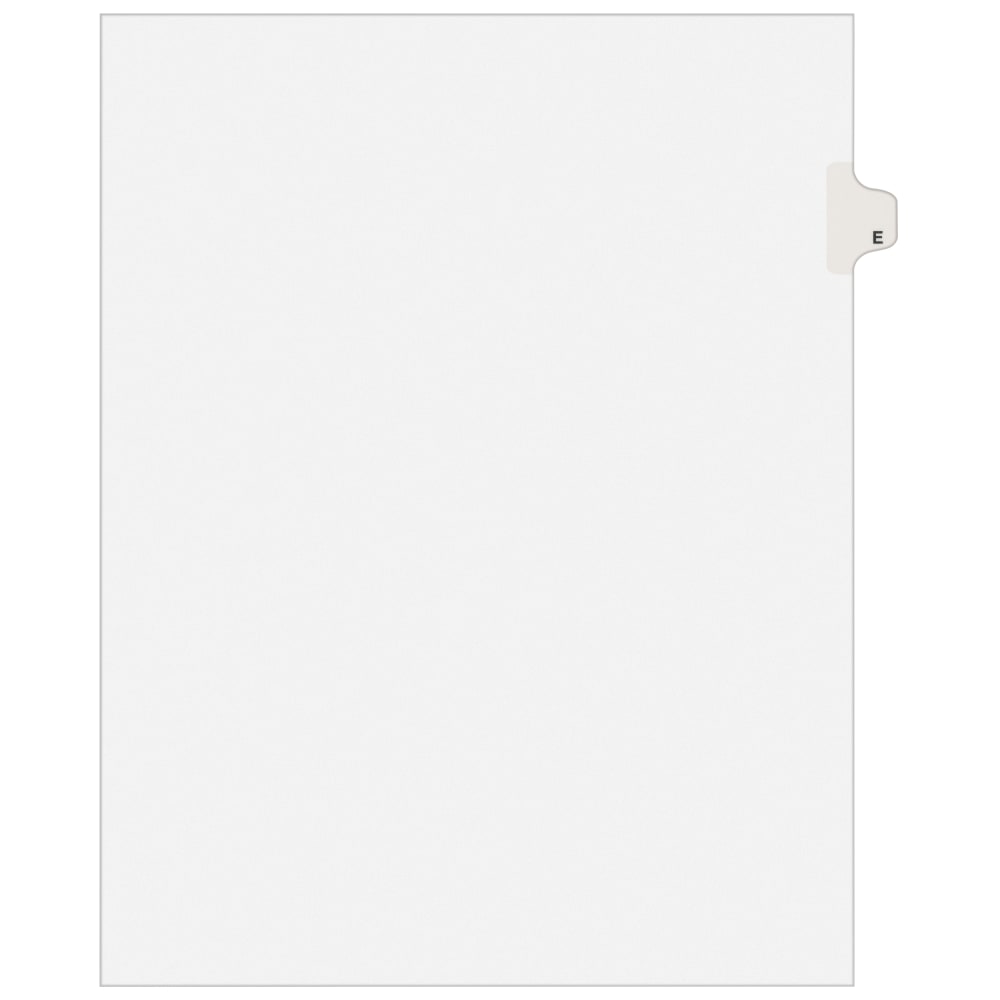 Avery 30% Recycled Side-Tab Legal Exhibit Dividers, Tab Title E, Pack Of 25 (Min Order Qty 16) MPN:1405