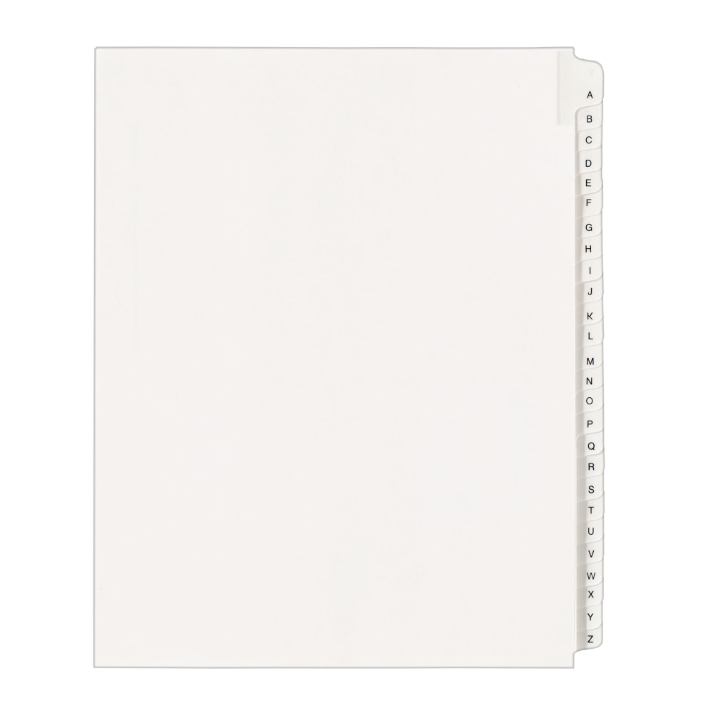 Avery Allstate-Style Collated Legal Exhibit Dividers, 8 1/2in x 11in, White Dividers/White Tabs, A-Z, Pack Of 26 Tabs (Min Order Qty 34) MPN:1700