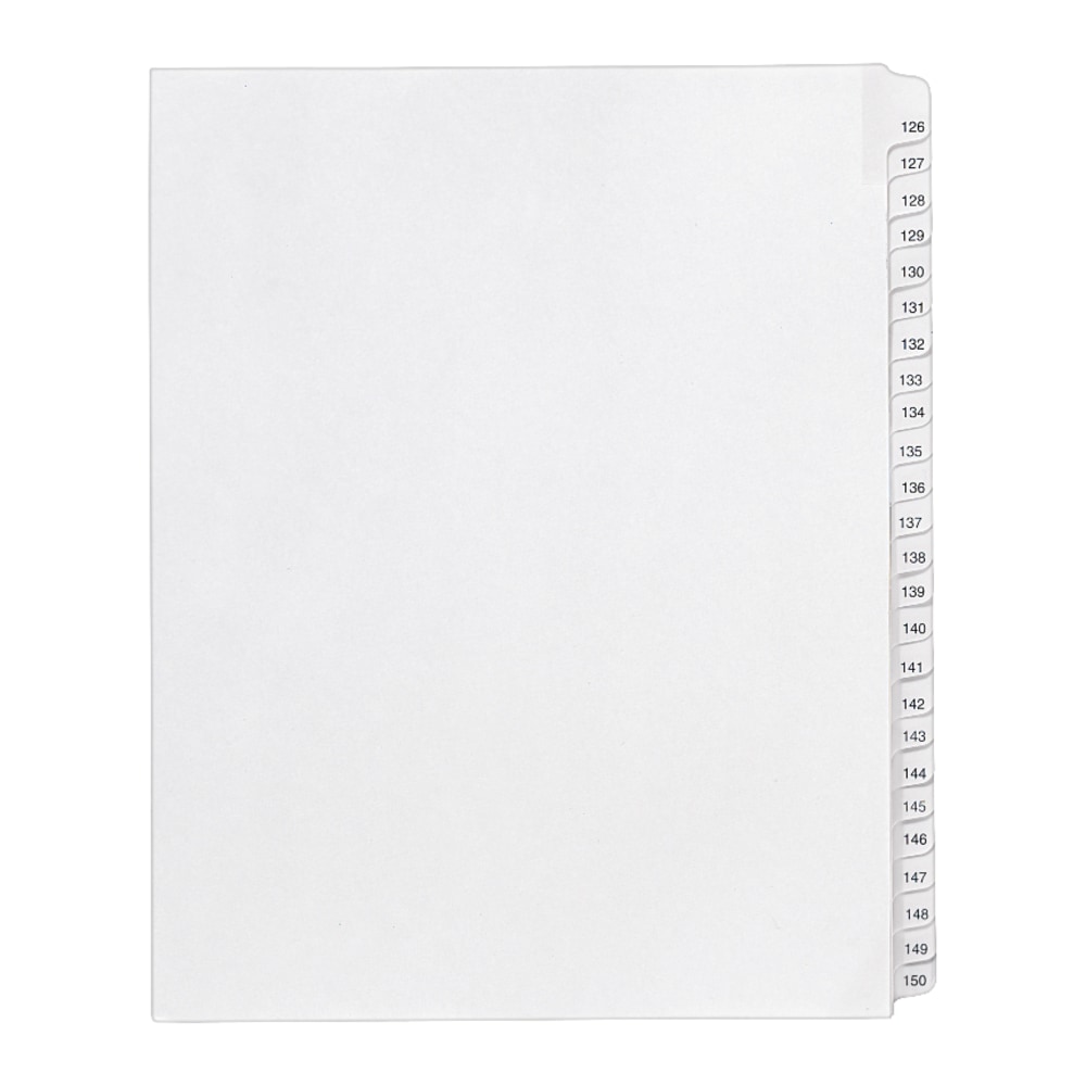 Avery Allstate Style Collated Legal Dividers, Letter Size, White, 126-150 Tab (Min Order Qty 10) MPN:01706