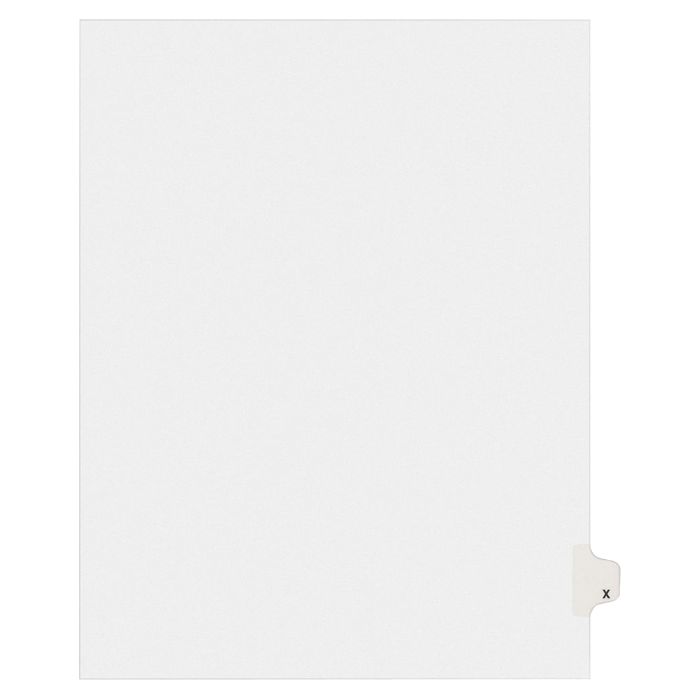 Avery Allstate-Style 30% Recycled Collated Legal Exhibit Dividers, 8 1/2in x 11in, White Dividers/White Tabs, X, Pack Of 25 Tabs (Min Order Qty 13) MPN:82186