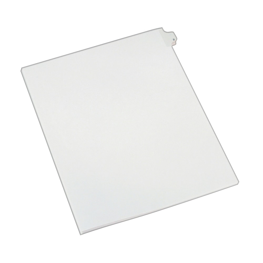 Avery Side-Tab Legal Index Exhibit Dividers, Tab Title 2, White, Pack Of 25 (Min Order Qty 15) MPN:82200