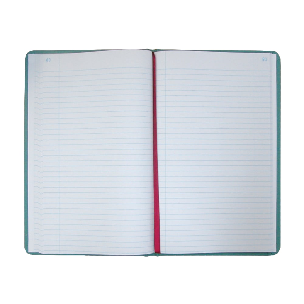 National Brand Sewn Canvas Account Book, 12 1/8in x 7 5/8in, 50% Recycled, Green, 35 Lines Per Page, Book Of 150 Pages (Min Order Qty 4) MPN:A66150R