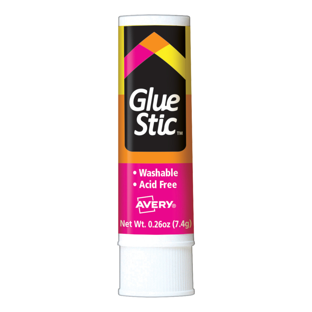 Avery Permanent Glue Stic, Washable, Nontoxic, 0.26 Oz, 1 Glue Stick (Min Order Qty 99) MPN:00166