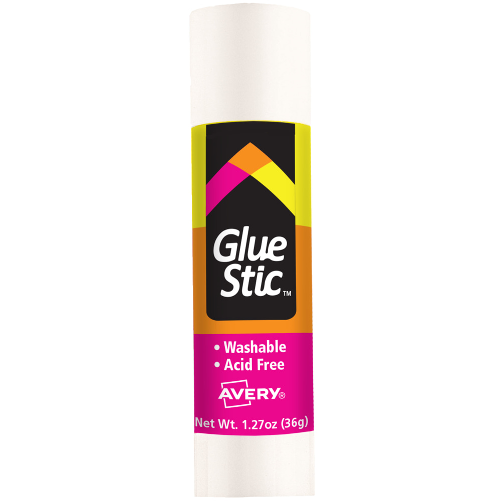 Avery  Permanent Glue Stic, Washable, Nontoxic, 1.27 oz., 1 Glue Stick (Min Order Qty 14) MPN:00196