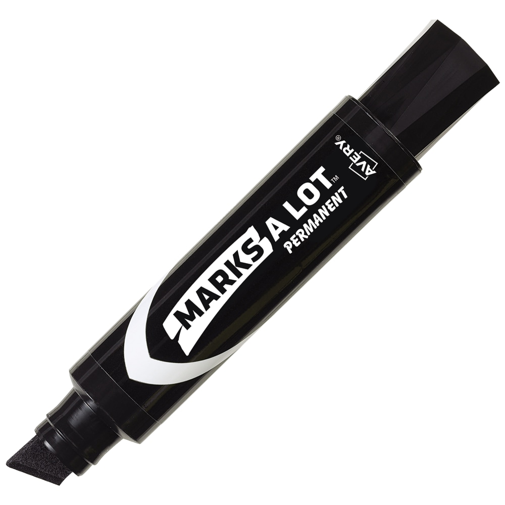 Avery Marks A Lot Permanent Markers, Chisel Tip, Jumbo Desk-Style Size, Black (Min Order Qty 24) MPN:24148EA