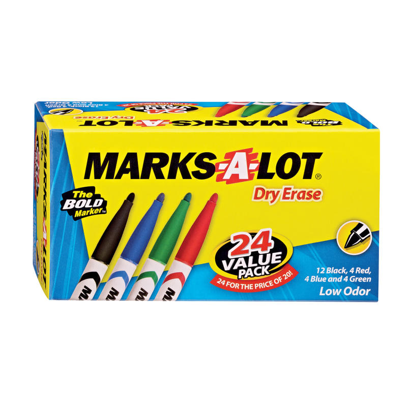 Avery Pen Style Dry Erase Markers - Fine Marker Point - Bullet Marker Point Style - Assorted - 24 / Box (Min Order Qty 3) MPN:29860