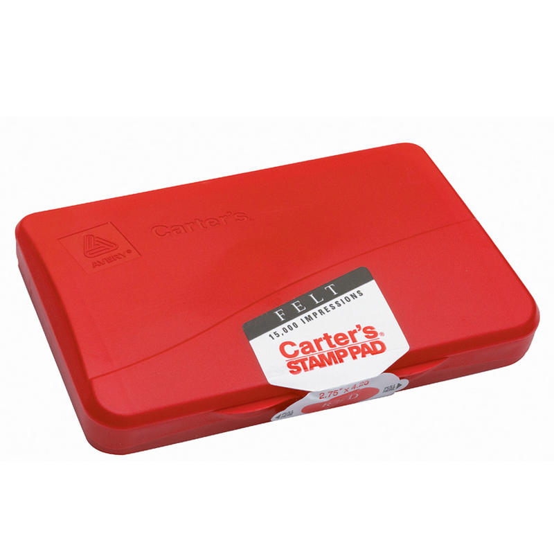 Avery Carters Felt Stamp Pad, 2.75in x 4.27in, Red (Min Order Qty 17) MPN:21071