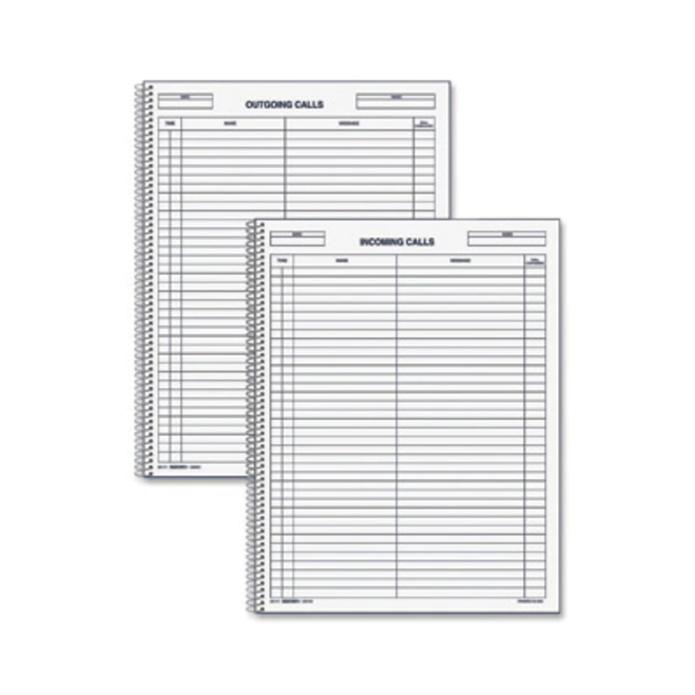 Rediform Incoming/Outgoing Call Register Book, 100 Sheets, 8 1/2in x 11in (Min Order Qty 4) MPN:50111