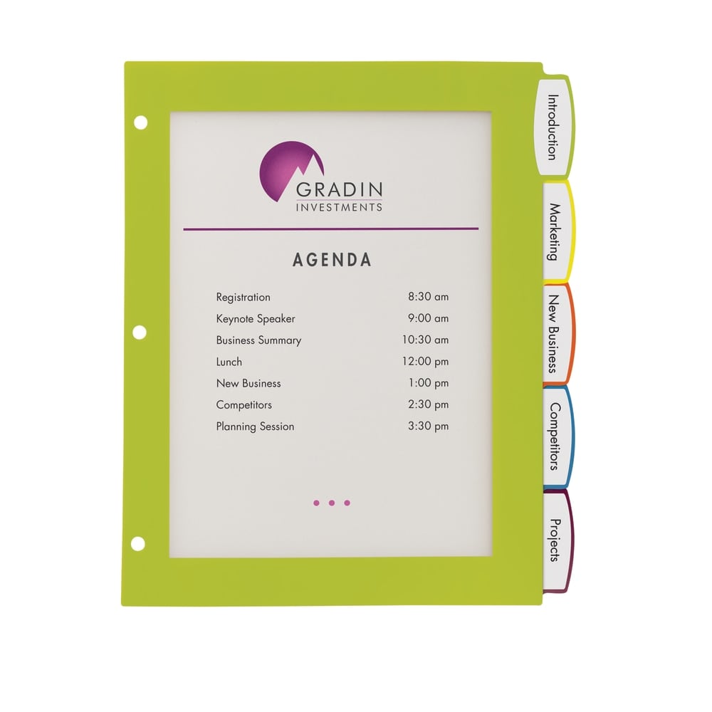 Avery Big Tab Ultralast Plastic Dividers, 5-Tab, Multicolor (Min Order Qty 8) MPN:24900