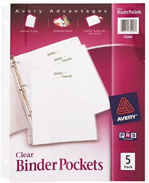 Binder Pockets: Clear MPN:75243